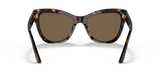 Versace Cat Eye Non-Polarized Sunglasses - Havana/Dark Brown