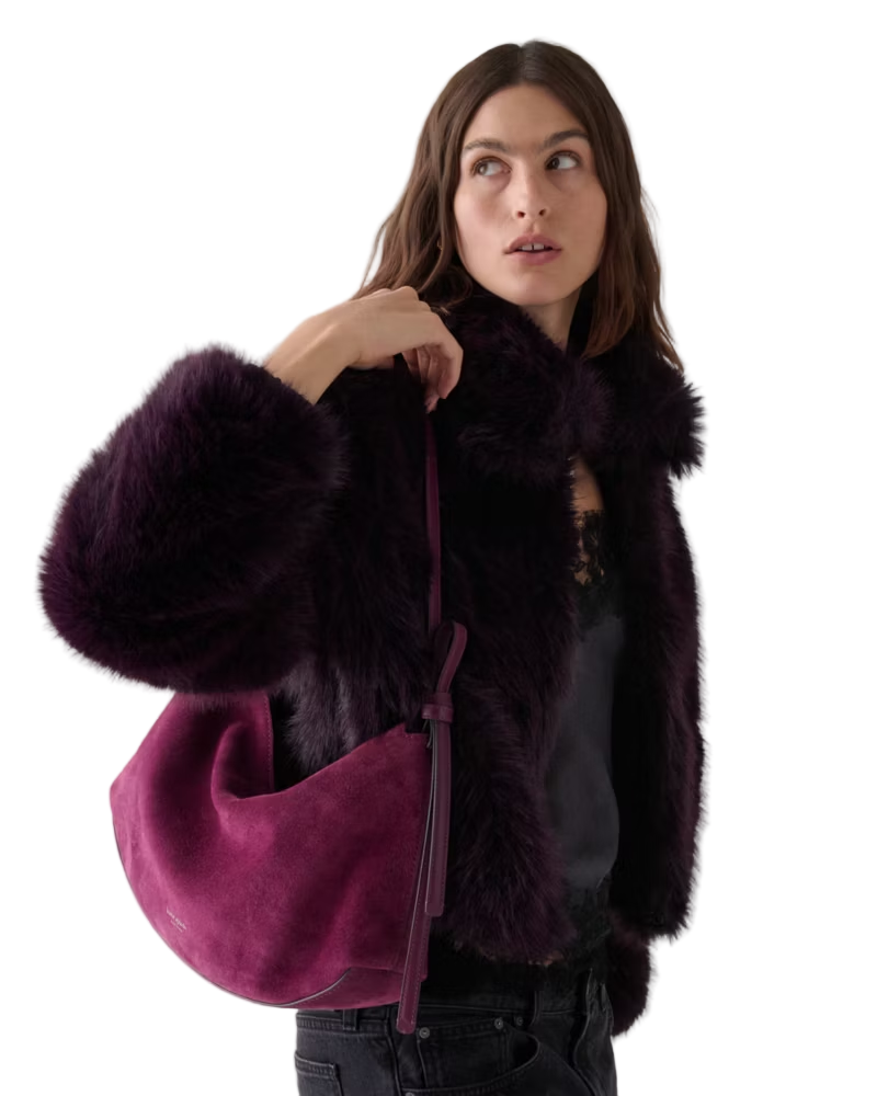 Kate Spade Loop Suede Large Shoulder Handbag