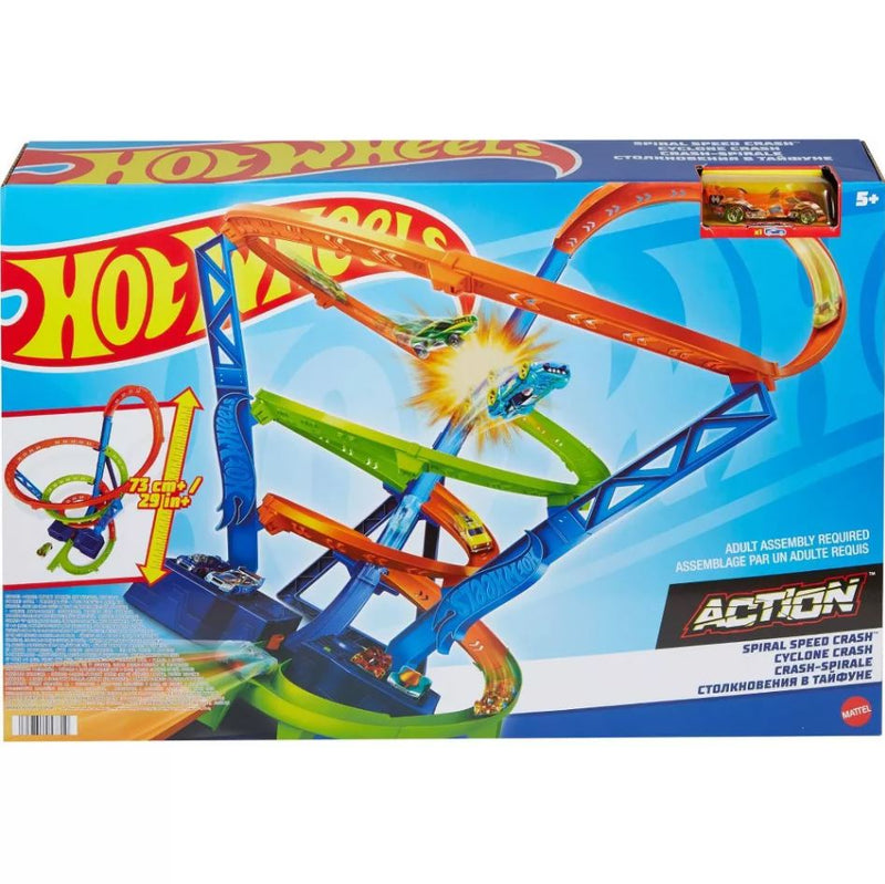 Mattel Hot Wheels Action Spiral Speed Crash