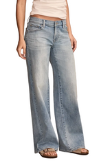 Lucky Brand Womens Mid Rise Sweet Wide Leg Jeans