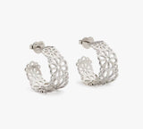 Kate Spade Spade Flower Lace Hoops - Silver