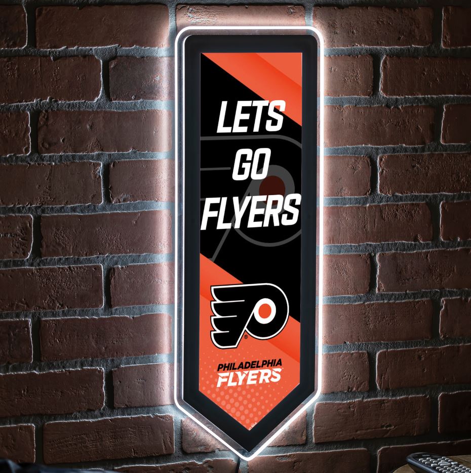 Evergreen Philadelphia Flyers Pennant 9" x 23" LED Lighted Sign