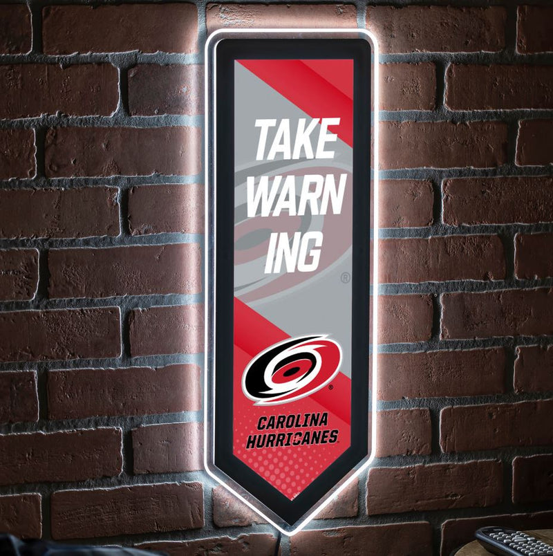 Evergreen Carolina Hurricanes Pennant 9" x 23" LED Lighted Sign