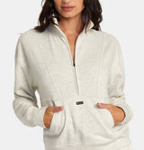 RVCA Womens Sunday 1/2 Zip Pullover Sweatshirt