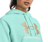 Under Armour Womens Rival Fleece Glitter Pullover Hoodie
