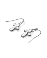 Kendra Scott Cross Medallion Drop Earrings - Silver-Plated
