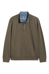 Tommy Bahama Mens Cascade Fade Button Mock Neck Sweatshirt