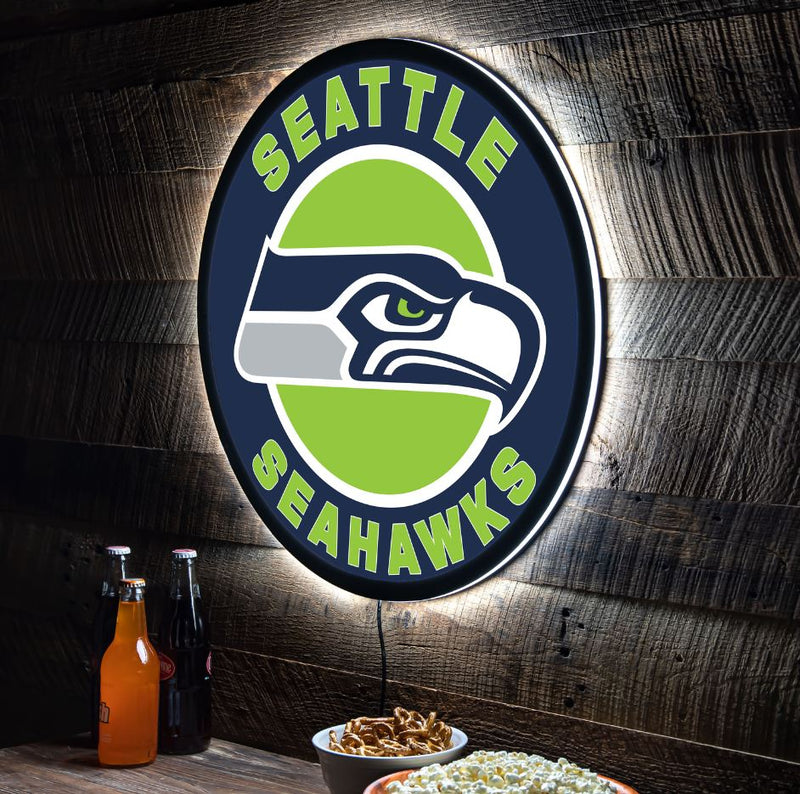Evergreen Seattle Seahawks Round 23" LED Lighted Sign