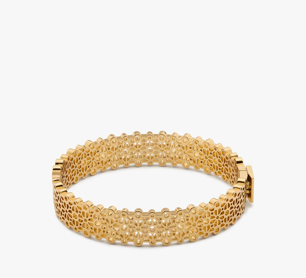 Kate Spade Spade Flower Lace Thin Bangle - Gold