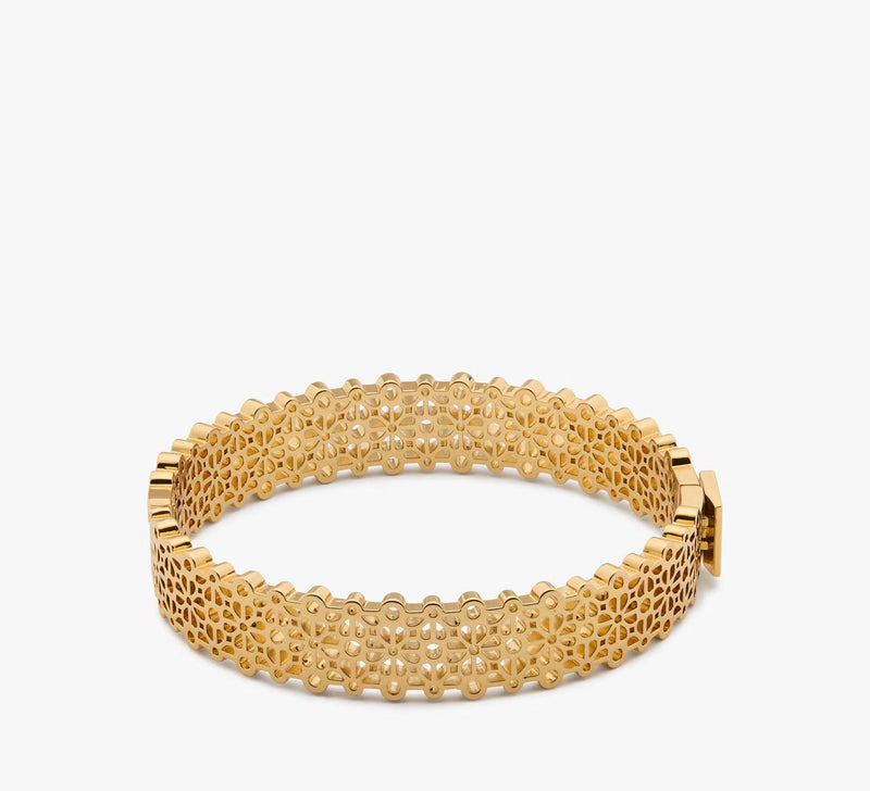 Kate Spade Spade Flower Lace Thin Bangle - Gold