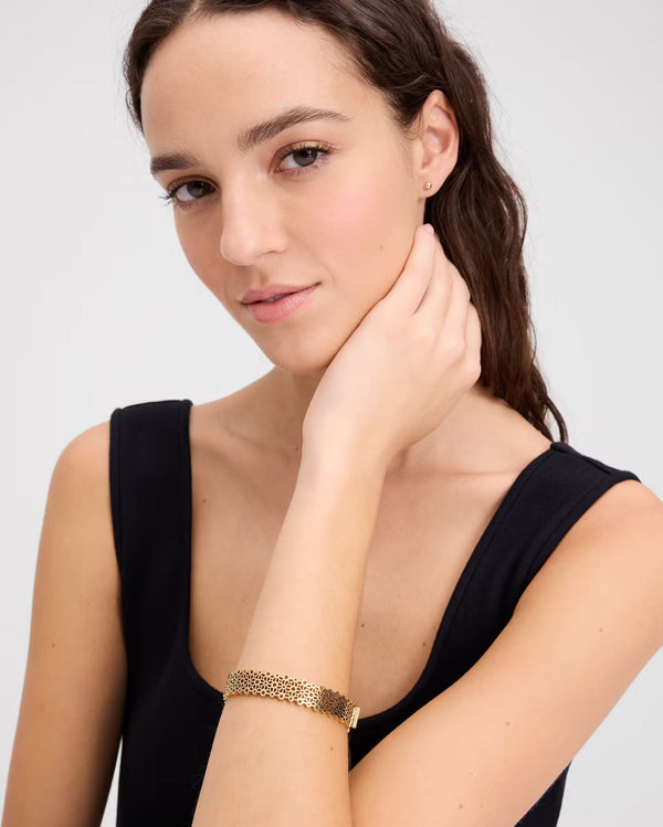 Kate Spade Spade Flower Lace Thin Bangle - Gold