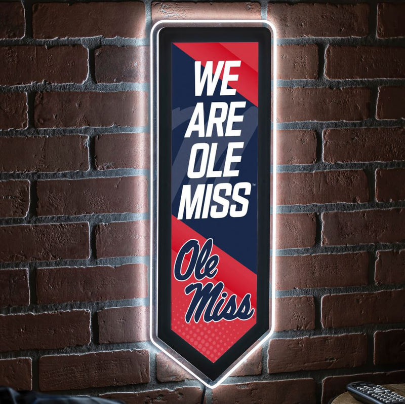 Evergreen Ole Miss Pennant 9" x 23" LED Lighted Sign
