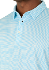 Nautica Mens Performance Geo Print Polo Shirt