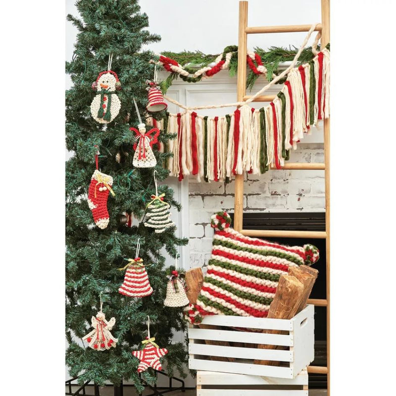 C&F Home Macrame Snowman Ornament