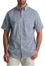Chaps Mens Easy Care Poplin Short Sleeve Button Down Shirt