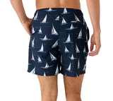 Nautica Mens Sail Print 6" Swim Trunks