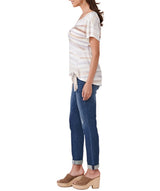 Democracy Womens Scoop Neck Short Sleeve Knit Top