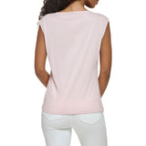 Calvin Klein Womens Cotton Jersey Front Tie Top