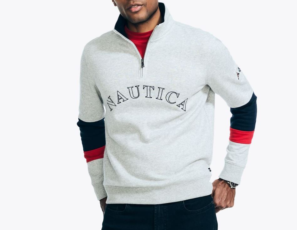 Nautica Mens Sustainable Fleece Quarter Zip Sweater – ShopCGX