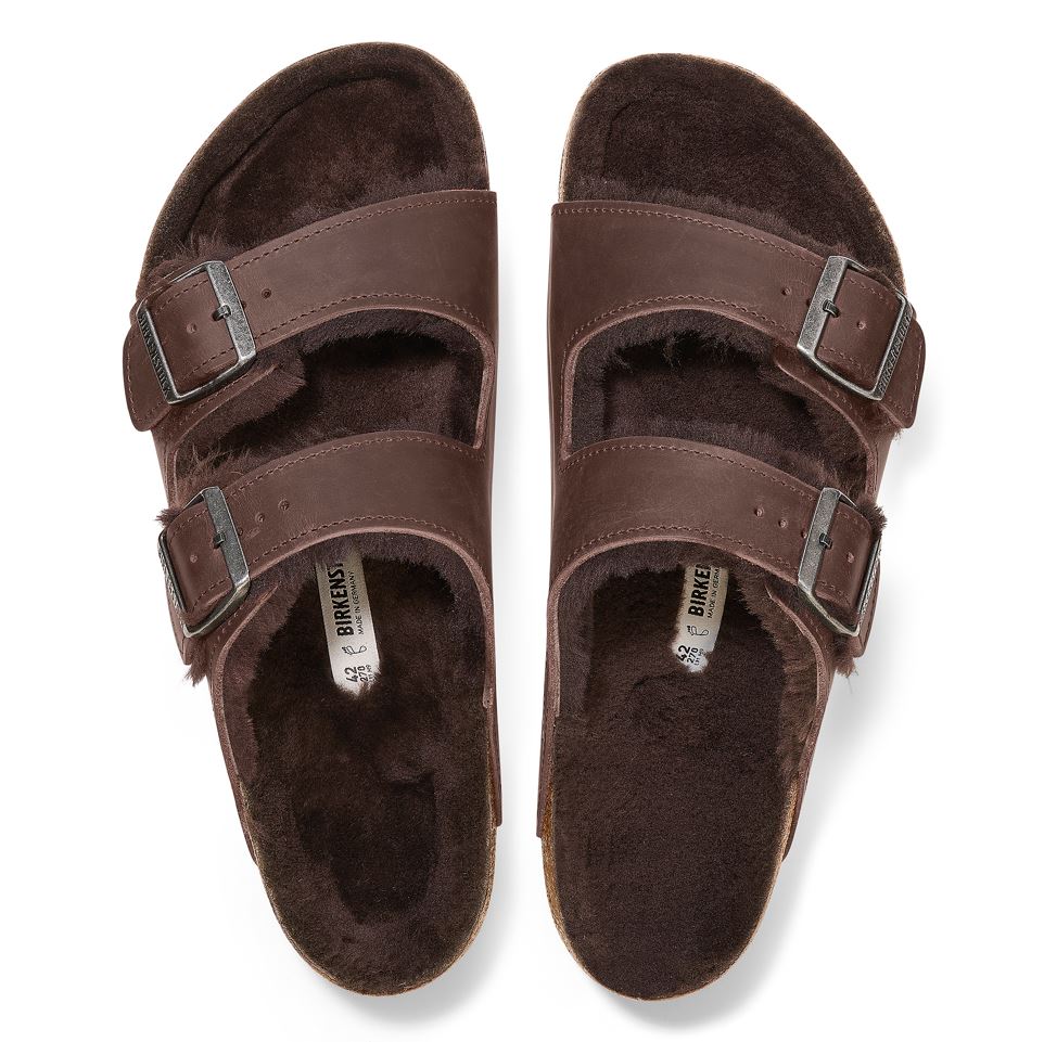 Birkenstock Arizona Shearling Suede Leather Sandal - Medium/Narrow