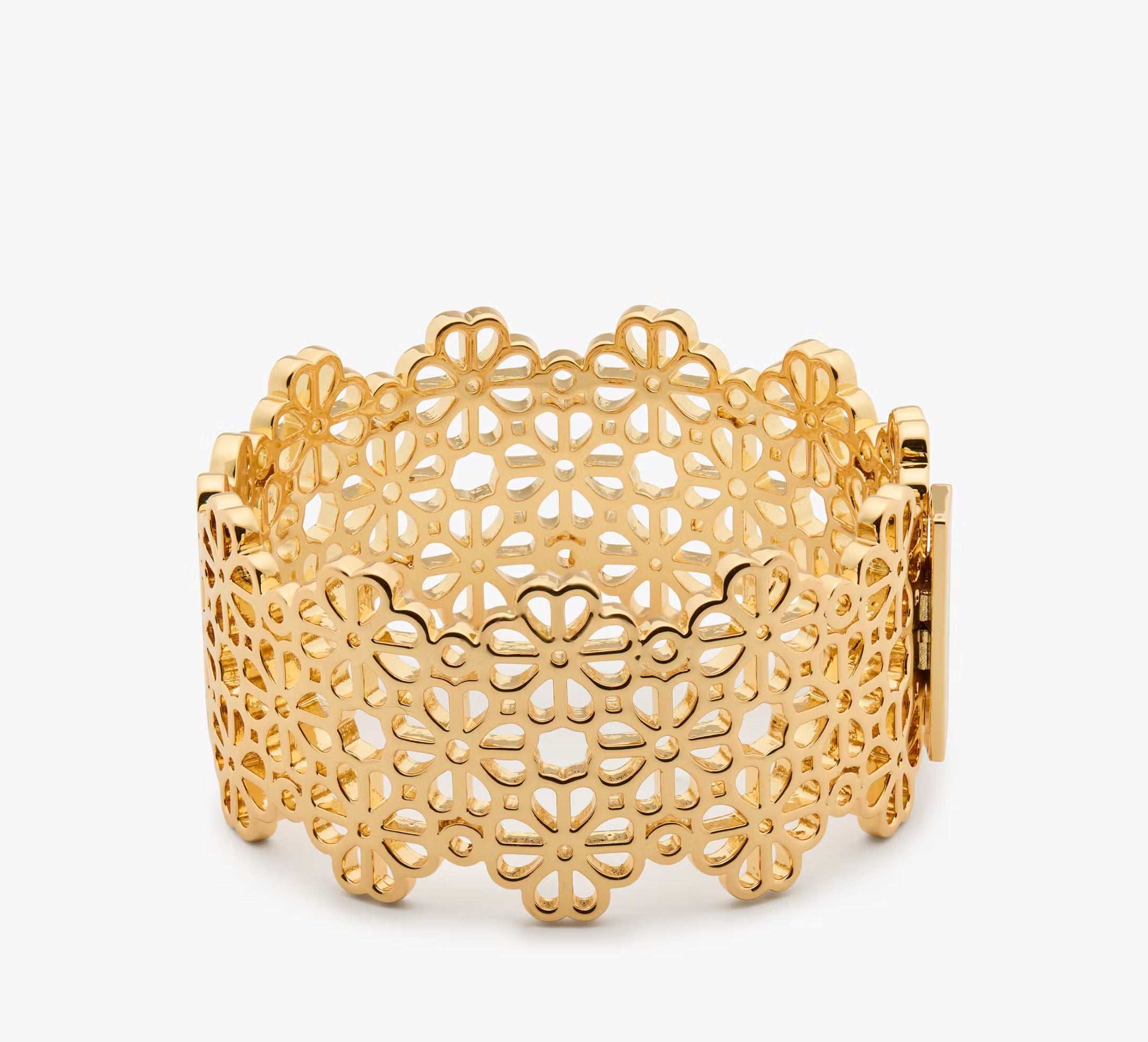 Kate Spade Spade Flower Lace Statement Bangle - Gold