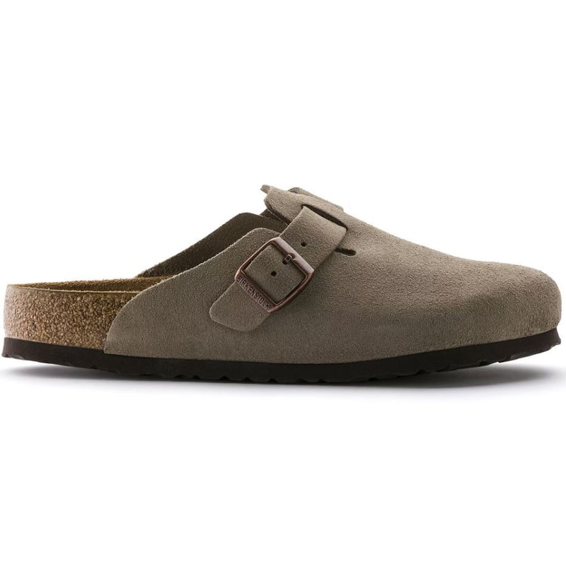 Birkenstock Boston Soft Footbed Suede Leather Clogs - Narrow