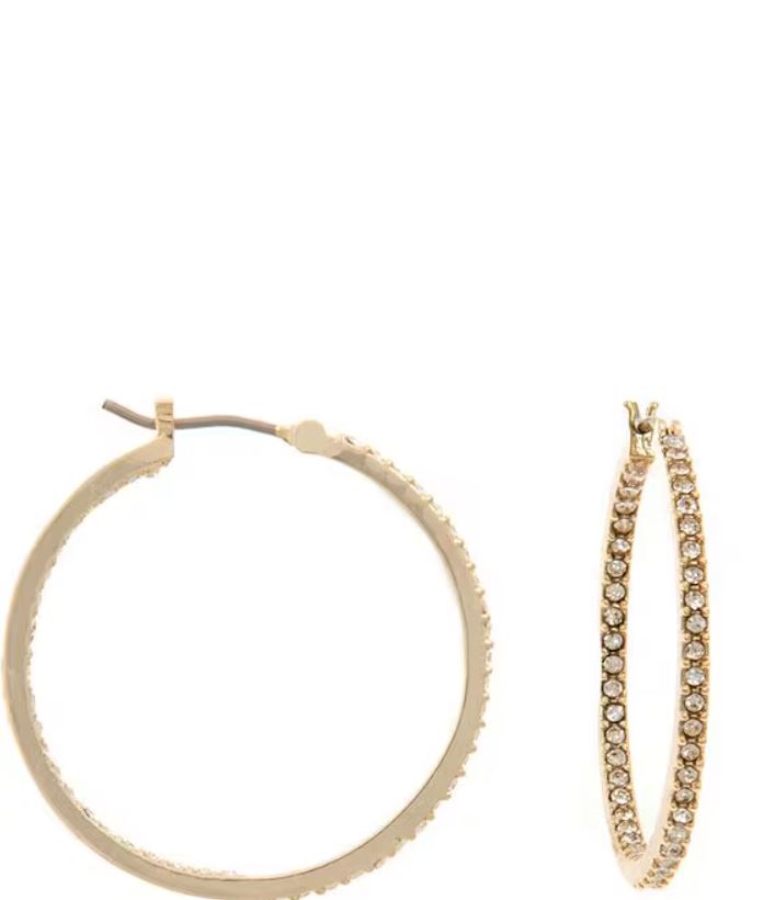 Lauren Ralph Lauren Gold Beaded Hoop Earrings