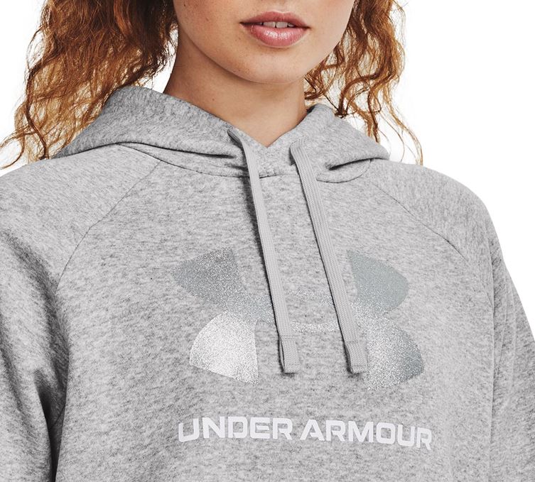 Under Armour Womens Rival Fleece Glitter Pullover Hoodie
