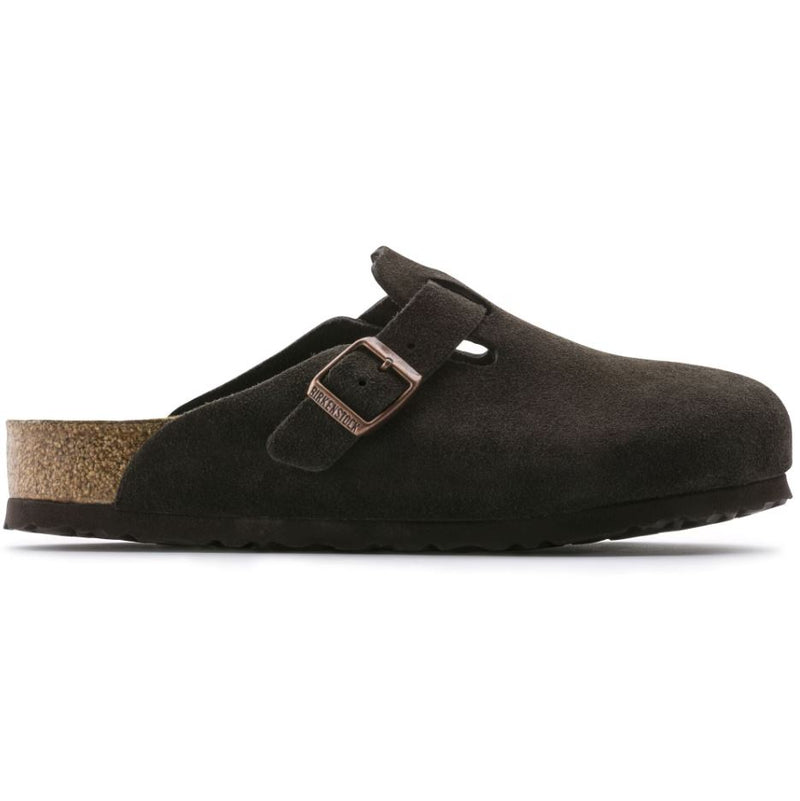 Birkenstock Boston Soft Footbed Suede Leather Clogs - Regular/Wide