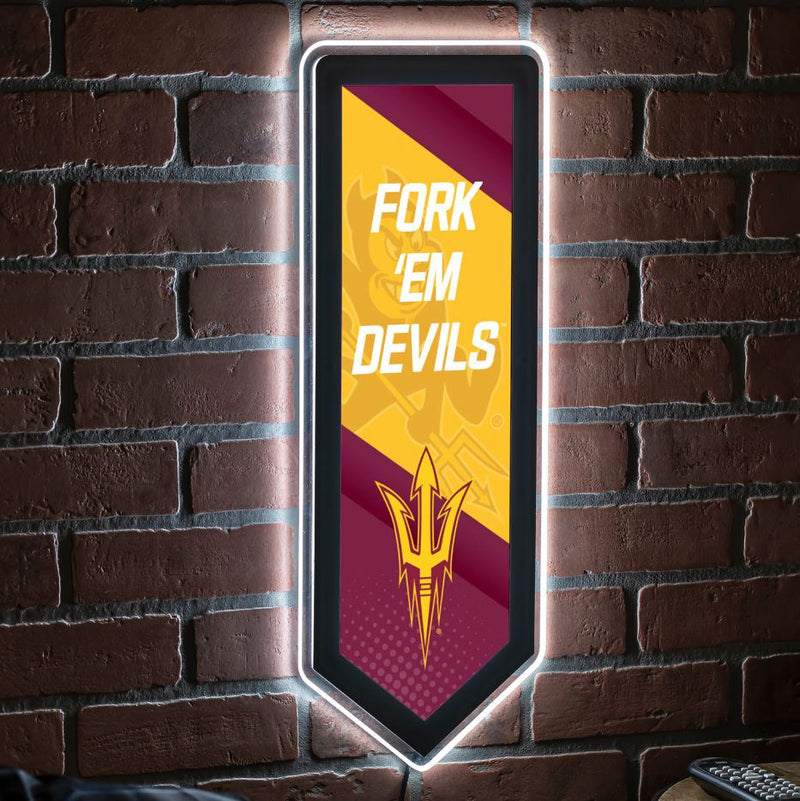 Evergreen Arizona State University Pennant 9" x 23" LED Lighted Sign