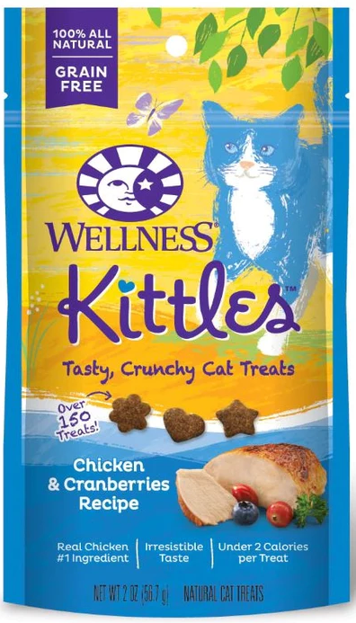Wellness Kittles Chicken and Cranberry Recipe Cat Treats - 2 oz.