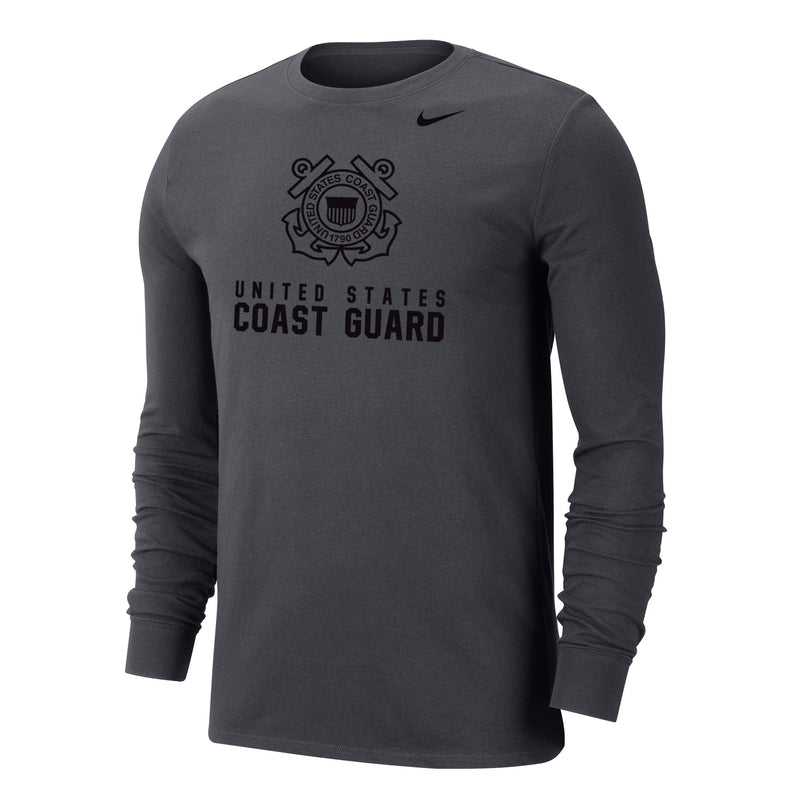 Coast Guard Nike Mens Dri-Fit Cotton Long Sleeve T-Shirt