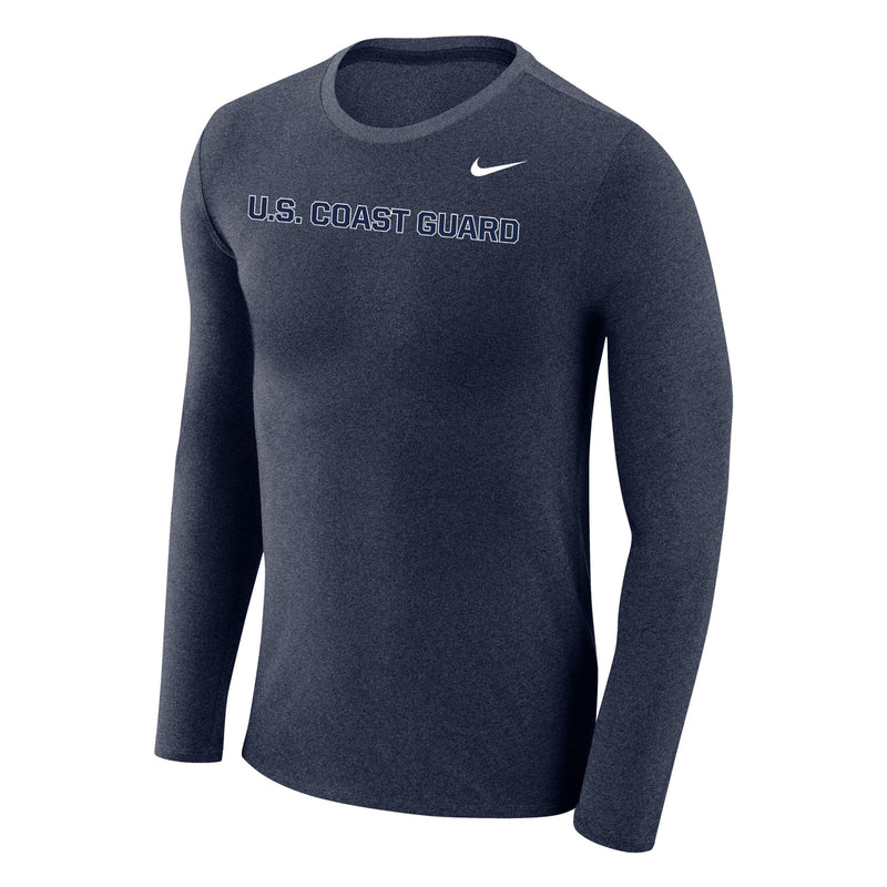 Coast Guard Nike Mens Marled Long Sleeve T-Shirt