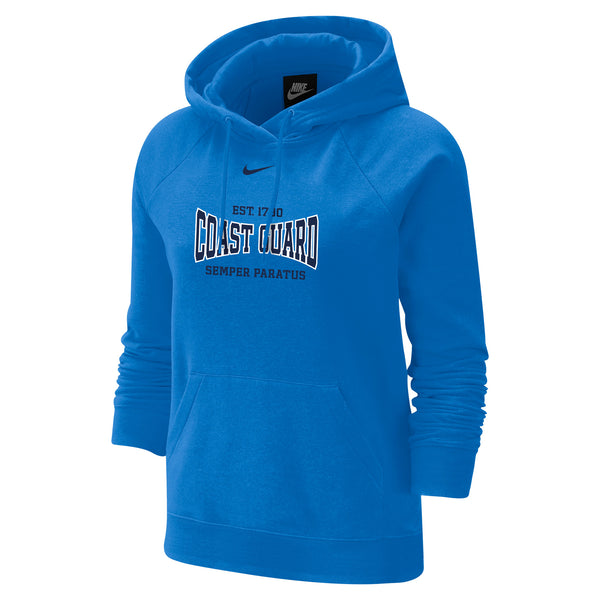 Coast Guard Nike Womens Varsity Fleece Pullover Hoodie