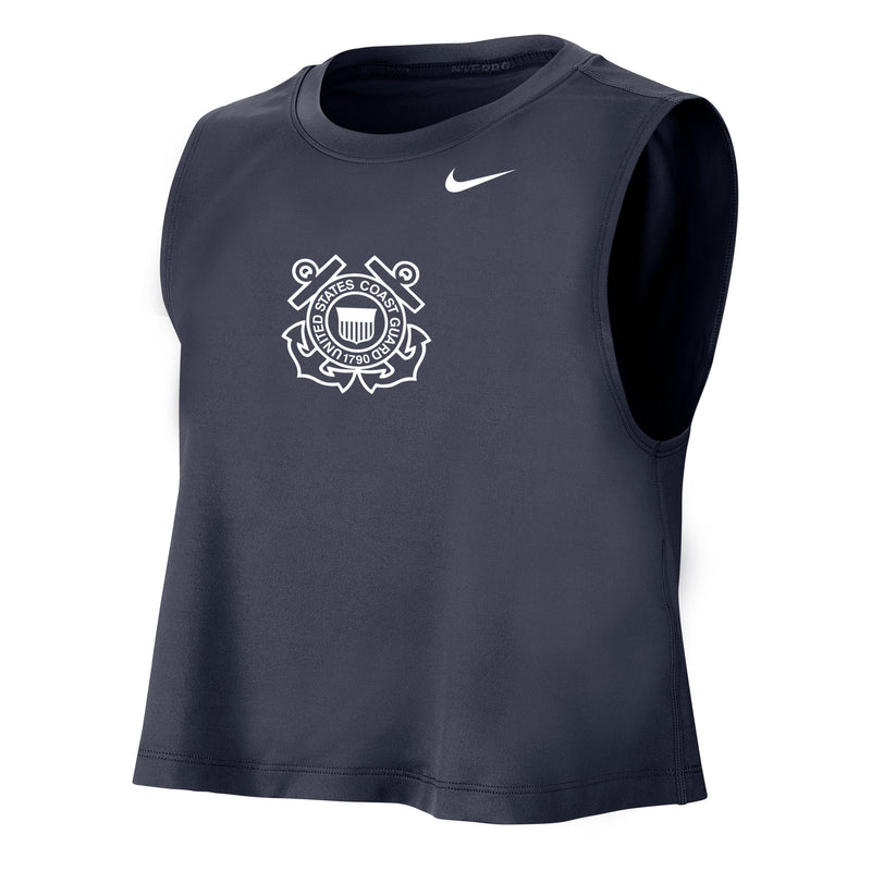 Coast Guard Womens Nike Pro Cropped Tank