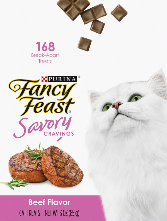 Purina Fancy Feast Savory Cravings Beef Flavor Cat Treats - 3 oz.