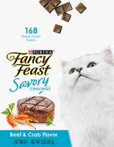 Purina Fancy Feast Savory Cravings Beef & Crab Flavor Cat Treats - 3 oz.