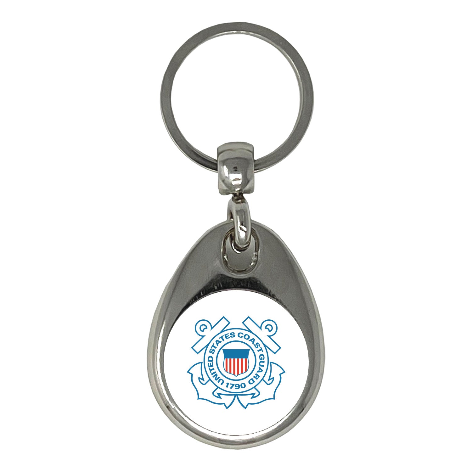 Coast Guard Metal Round Key Tag