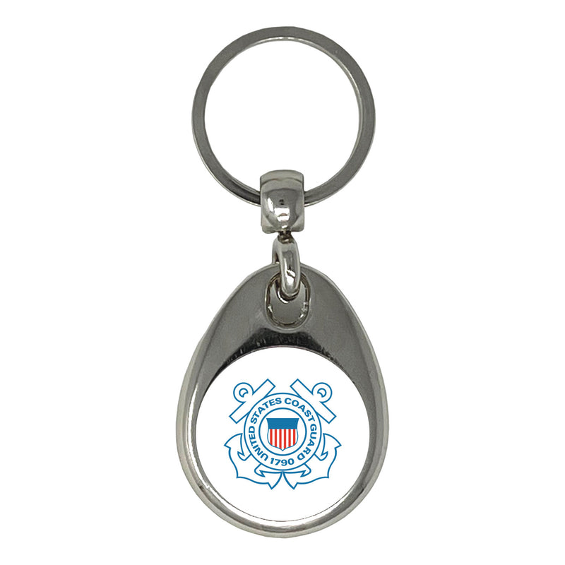 Coast Guard Metal Round Key Tag