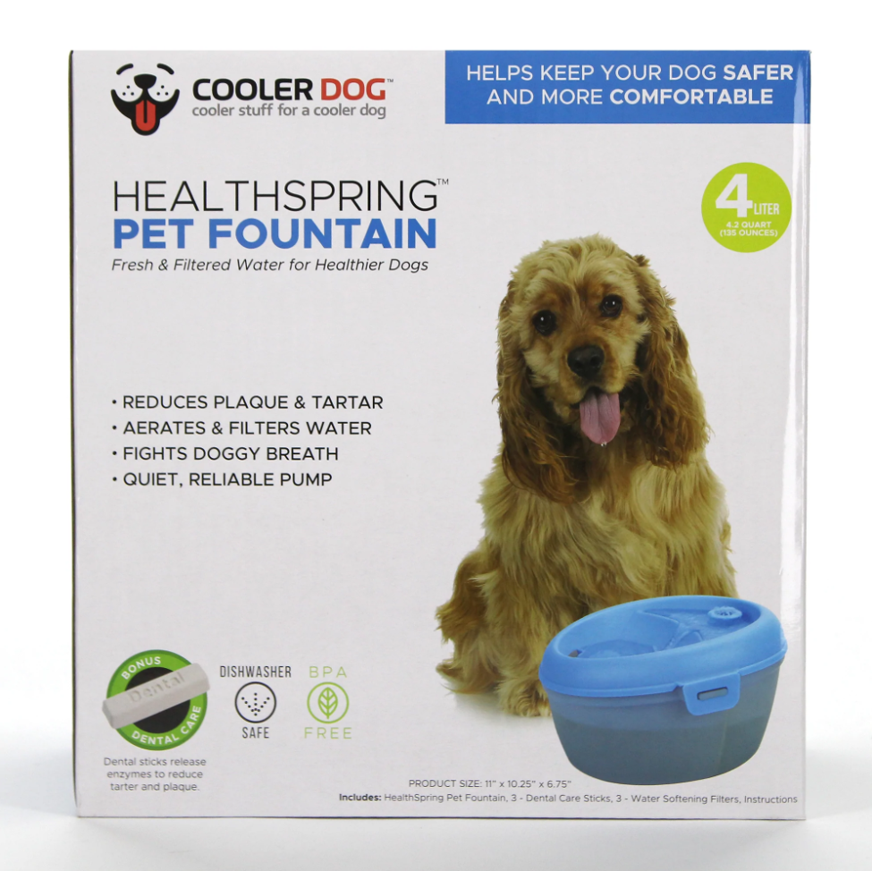 CoolerDog Healthspring Pet Fountain - 4 Liter