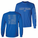 Coast Guard Mens Flag Long Sleeve T-Shirt