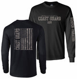 Coast Guard Mens Flag Long Sleeve T-Shirt