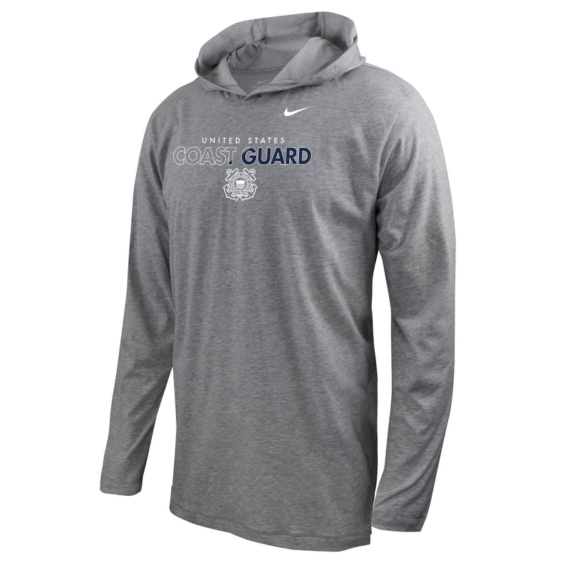 Coast Guard Nike Mens Dri-Fit Cotton Long Sleeve Hoodie Sweatshirt