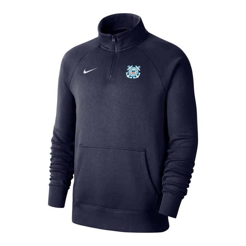 Coast Guard Nike Mens Club Fleece 1/4 Zip Sweatshirt