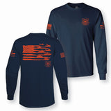 Coast Guard Mens Fleet Flag 4-Hit Long Sleeve T-Shirt