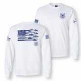 Coast Guard Mens Fleet Flag 4-Hit Long Sleeve T-Shirt