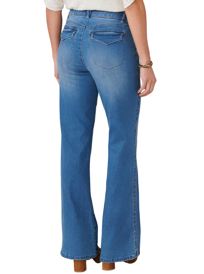 Democracy Womens "Ab"solution Skyrise Double Side Seam Bootcut Jeans