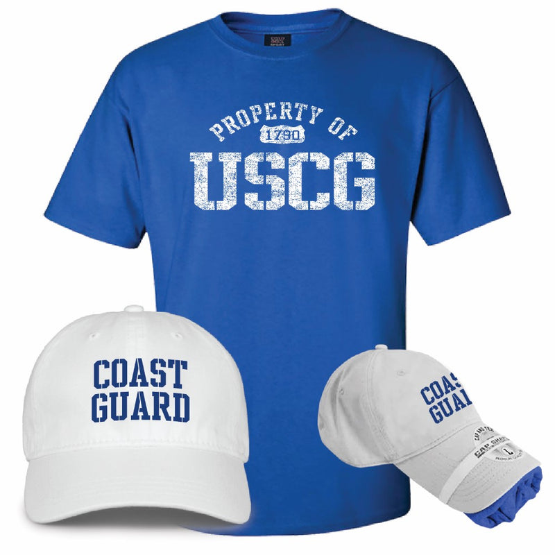 Coast Guard Womens Cap & Short Sleeve T-Shirt Combo