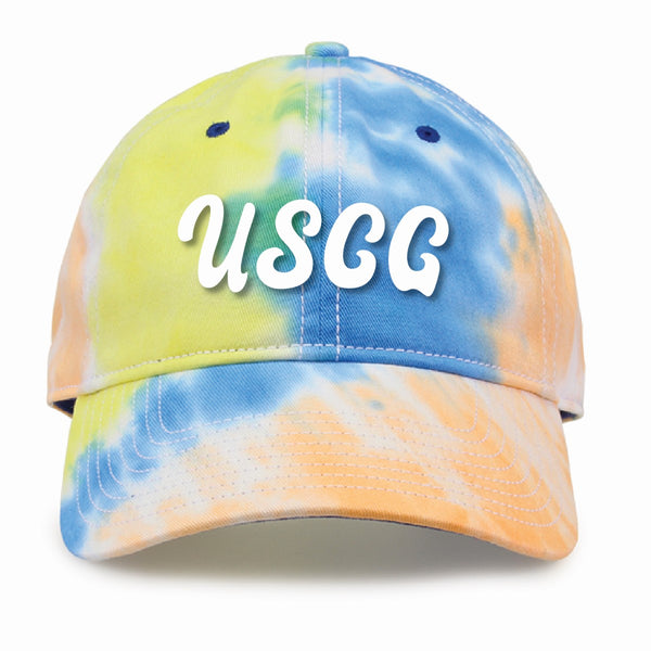 Coast Guard USCG Sunrise Tie-Dye Cap