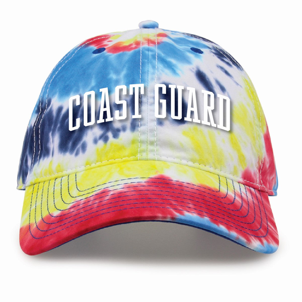 Coast Guard Rainbow Tie-Dye Cap